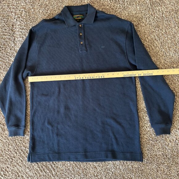 Alexander Julian Colours Men's Lg Sleeve Pullover Sweater Sz L Blue 100% Cotton - Picture 4 of 7